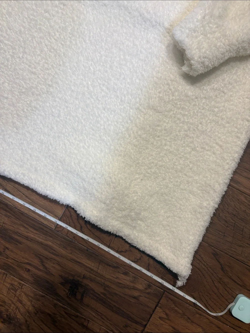 Big Blanket Co White Plush Hoodie Robe with Hood and built in eye mask